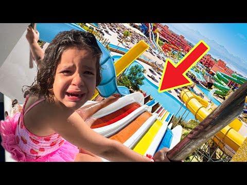 Kids and Papa have fun at the water park