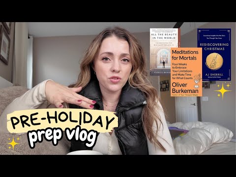 VLOG ✨ book haul, easy crockpot recipe, checking off pre-holiday to do's