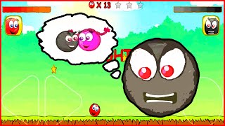 Красный шарик 4 против Черного шарика босса в игре Red Ball 4.