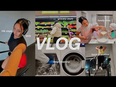 HOME VLOG: apartment deep clean, 10k steps daily, girls night, grocery store, new goals + motivation