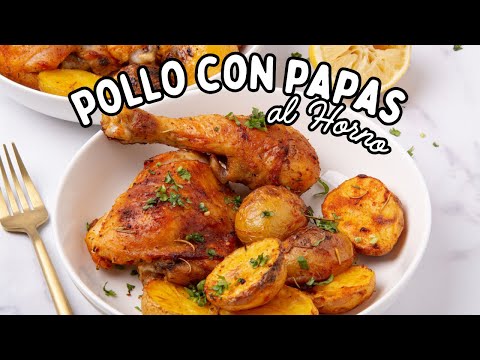 🍗 POLLO CON PAPAS AL HORNO | Cómo Hacer Pollo Asado Con Papas