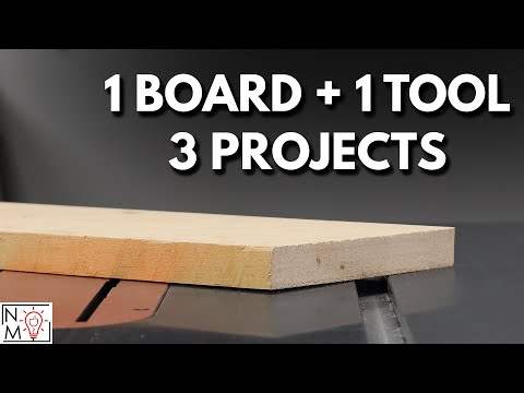 1 Board, 1 Tool, 3 Woodworking Projects