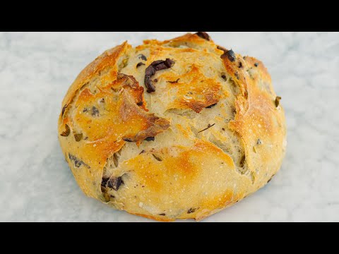 The Ultimate No Knead Olive Bread Recipe