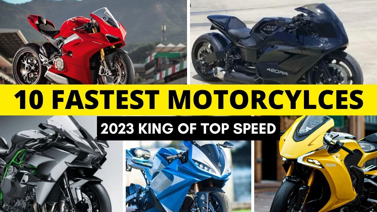 10 Fastest Road Legal Motorcycles 2023 | King of Top Speed