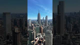 🍎 NEW YORK CITY Skyline: Rooftop View in Midtown Manhattan, NY, US / Empire State Building #nyclife
