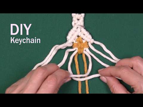 DIY: Macrame Keychain with Cross or Flower - Two options