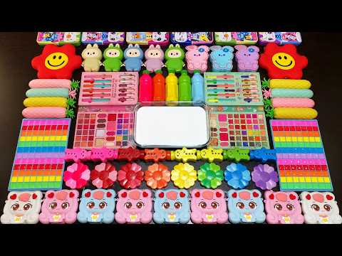 MIXING SLIME WITH CLAY VS MAKEUP VS GLITTER ! Mixing Random Things Into GLOSSY Slime #7364