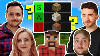 5 Minecraft YOUTUBERS rank Minecraft wood...