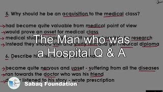 The Man who was a Hospital Q & A