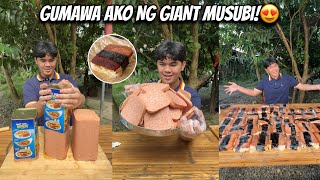 GUMAWA AKO NG GIANT MUSUBI(ISANG KAGAT BUSOG AGAD!!?)