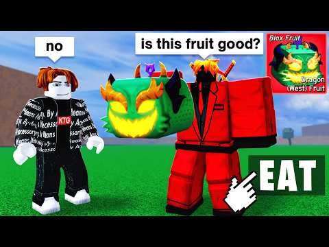 I Pretended To Be A Noob Rolling REWORKED DRAGON Fruit (Blox Fruits)