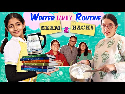 WINTER EXAM Hacks & Routine | Family Daily Routine- CookWithNisha