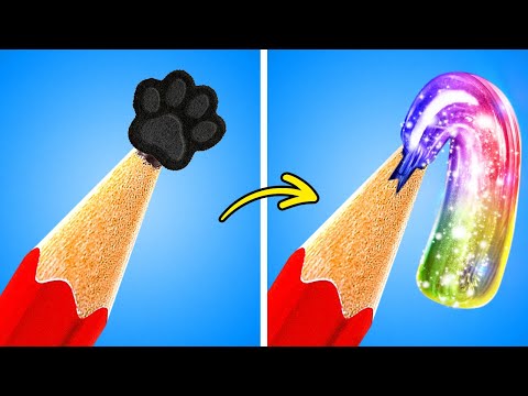 TRUCOS E IDEAS DIY PARA LOS ÚTILES ESCOLARES | Reto de Arte: Estudiante vs. Maestro por 123 GO! Like