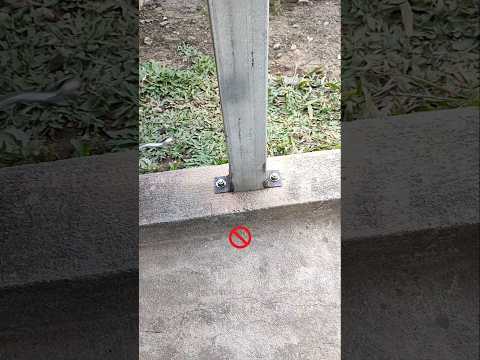 With this technique, the installation of canopy/gate poles becomes more aesthetic