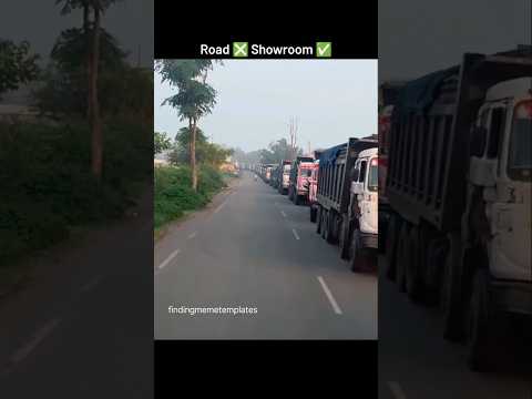 1000 crores on road 💀 II More than 100 trucks parked on road meme template #shorts #shortsvideo