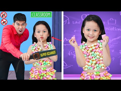 HOW TO SNEAK SNACKS INTO CLASS! Genius Food Hacks For Smart Parents By T-STUDIO