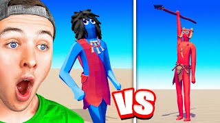 Reacting to 50 CAVEMEN vs 50 SPEARMEN (TABS)