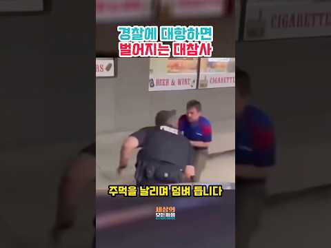 [1M🎉]경찰에 주먹 날린 남자의 최후! "Don't Mess With the Cops, You Won't Win"
