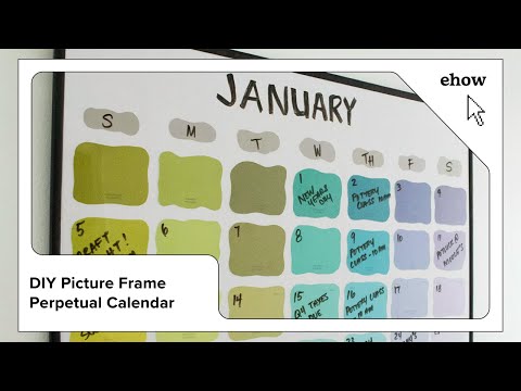 DIY Picture Frame Perpetual Calendar