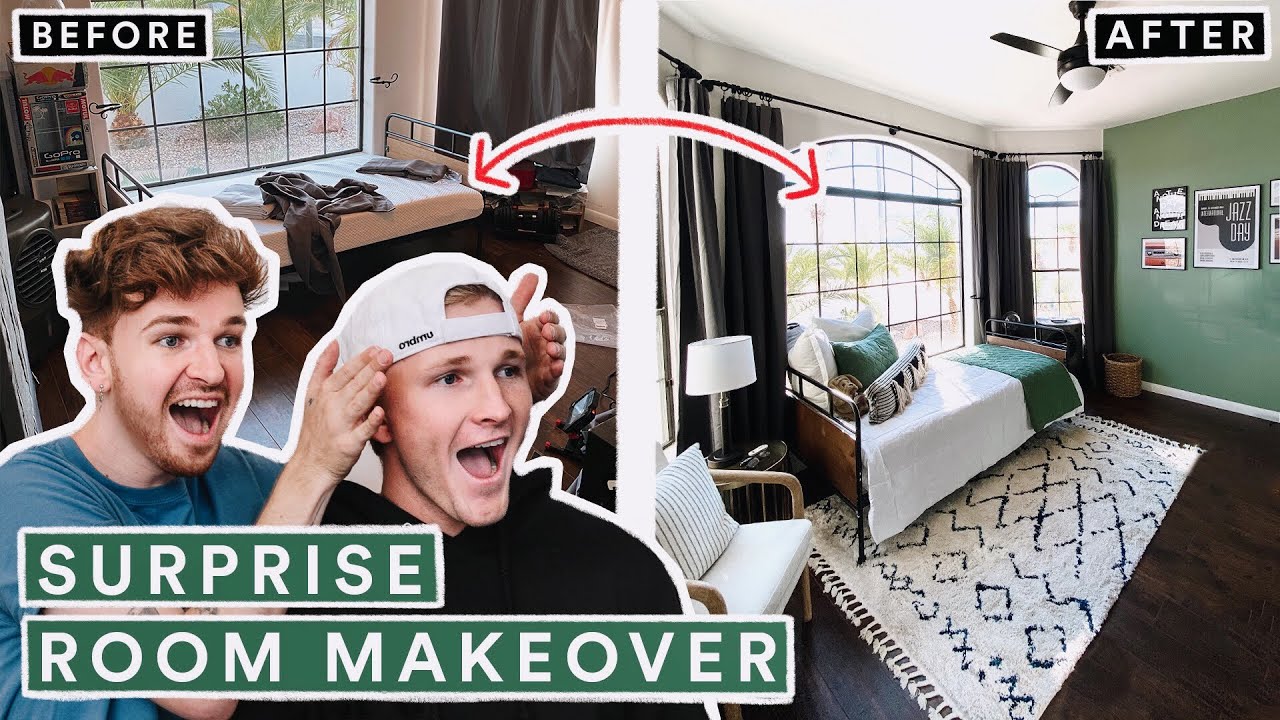 Surprise bedroom makeover for my brother! From start to finish Lone Fox