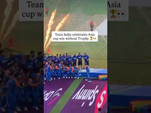 Why Indian players celebrate Asia cup win without trophy 🤔 #indvspak #asiacup