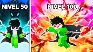 DE NIVEL 50 A 100 EN EL MEJOR PACK DE ANIME QUE HE JUGADO EN MINECRAFT