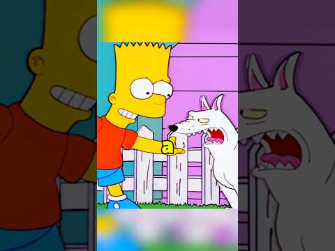 BART GETS ATTACKED BY A CRAZY DOG!? #simpsons