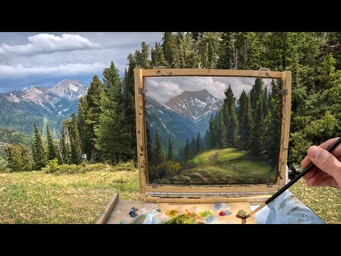 Mountainside Plein Air Before A Big Storm