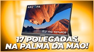Monitor portátil Arzopa A1M – Grande, fino, leve… e BARATO? Review completo