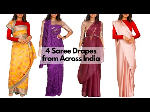 4 Traditional Saree Drapes | saree drape style | varalakshmi saree draping | Tia Bhuva
