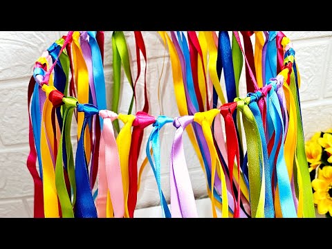 Lustre de Fitas Decoração Festa Junina #saojoao #arraial