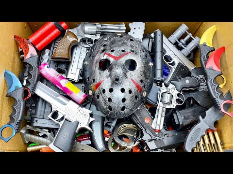 Unboxing the Most Chaotic Toy Weapon Box! Jason Mask, Revolvers, Karambits, Desert Eagle & Silencers