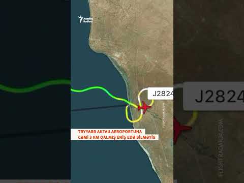AZAL-ın qəzaya düşən təyyarəsinin uçuş trayektoriyası - "Flightradar" #shorts #shortsvideo