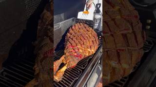 Smoked a 78 Pound Cow Leg #beef #butcher #bbq