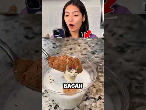 Experimen Serbuk coklat Vs air susu🤯!!