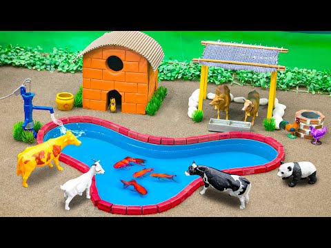 DIY how to make mini Cows Farm Diorama - Cattle Farm - Barm Animal - Animal Farm