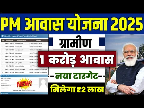 🏠 PM आवास योजना ग्रामीण नया टारगेट 2025 | pradhan mantri awas yojana 2025 | pm awas yojana 2025