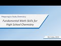 Essential Math Skills for Chemistry