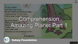 Comprehension Amazing Planet Part 1