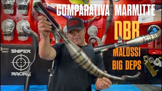 Comparativa Marmitte DBR su Motore Malossi Big Deps4 Piaggio Ciao 