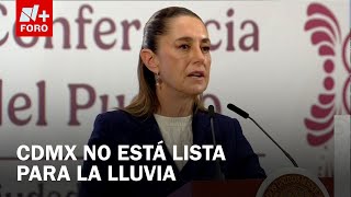 Sheinbaum reconoce falta de obras en el drenaje para evitar inundaciones - Expreso de la Mañana