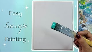 Painting a Dreamy Seascape | acrylic painting for beginners 