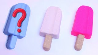 Satisfying Video l DIY How to make Ice Cream WITH Kinetic Sand / Cutting ASMR