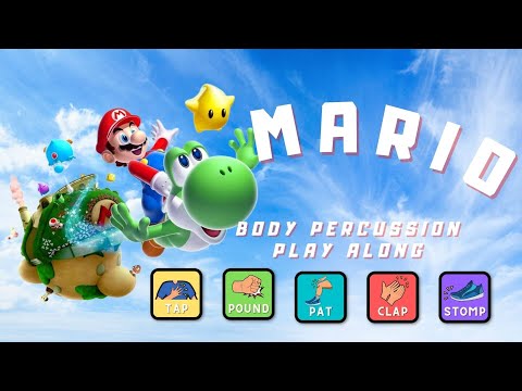 Super Mario Body Percussion & Rhythm Play Along Easy - YouTube