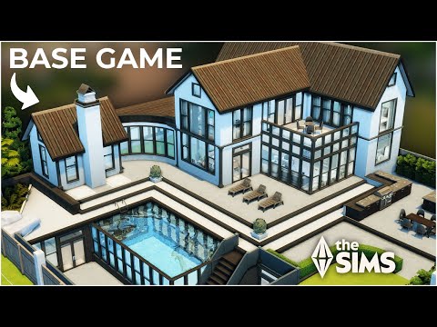 This Sims 4 BASE GAME MANSION with new update (CC-free)