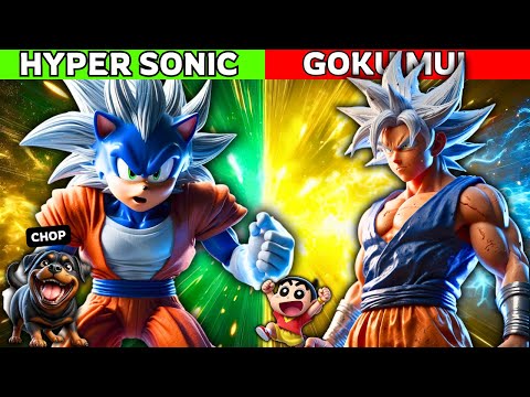 HYPER SONIC vs GOKU MUI with SHINCHAN and CHOP In Jump Force Mugen