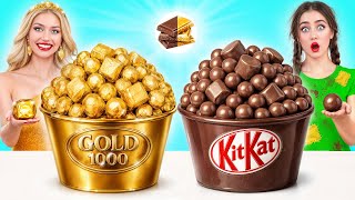 Schokolade vs Echtes Essen Challenge Reich vs Pleite | Fantastische Küchenschlacht von Multi DO