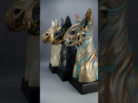 I made cat goddess busts #crafting #catlovers