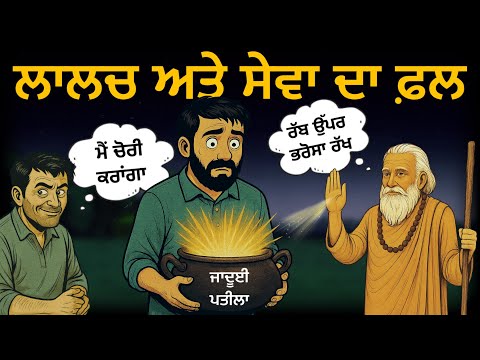 ਲਾਲਚ ਤੇ ਸੇਵਾ ਦਾ ਫਲ – ਗਰੀਬ ਹਲਵਾਈ ਦੀ ਕਿਸਮਤ ਬਦਲਣ ਵਾਲੀ ਕਹਾਣੀ | A Life-Changing Story | Punjabi Alfaaz