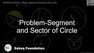 Problem-Segment and Sector of Circle